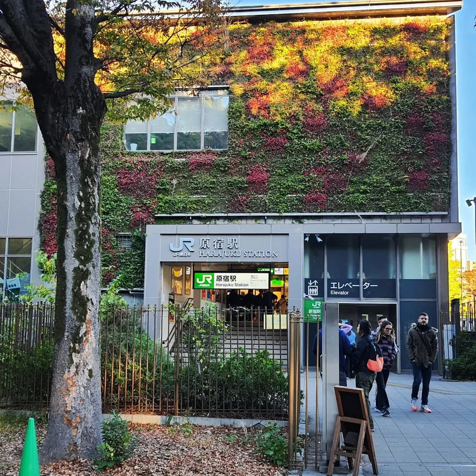 原宿街景、車站與月台,原貼文第 1 張照片