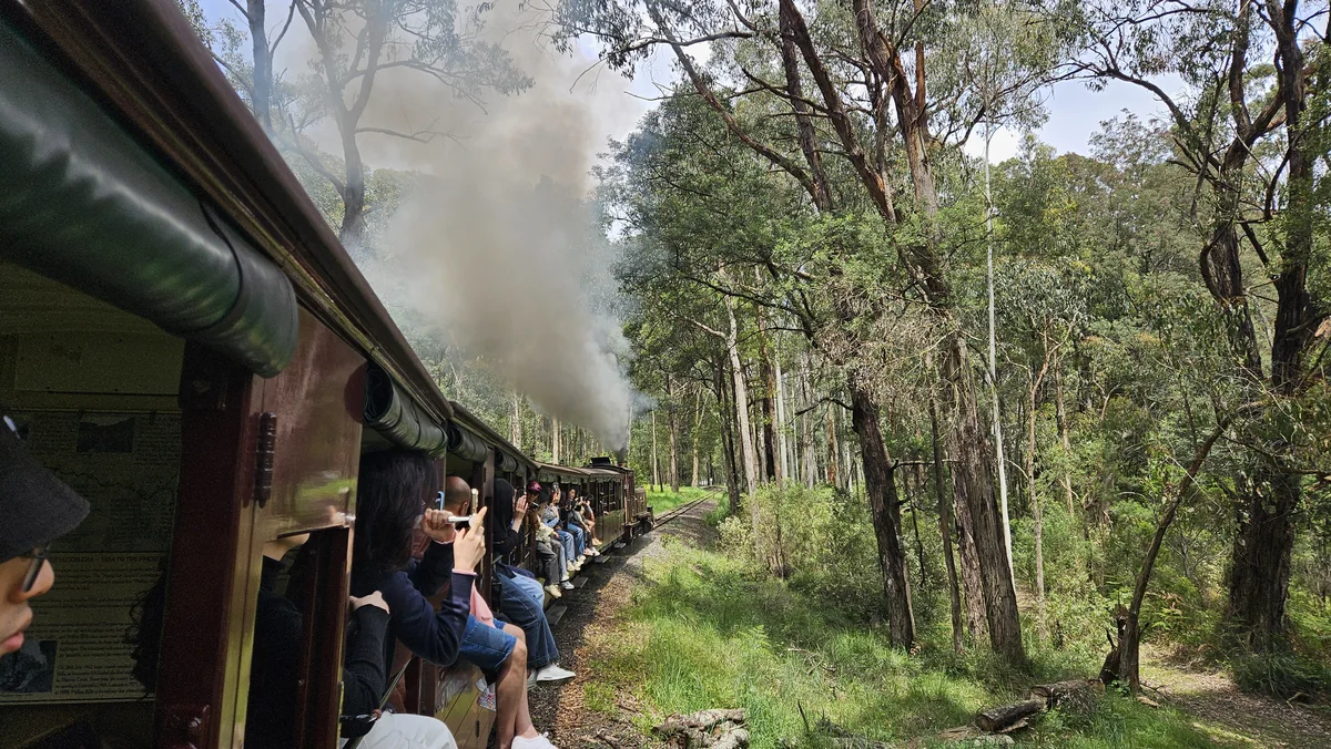 普芬比利蒸汽火車木棧橋大彎道